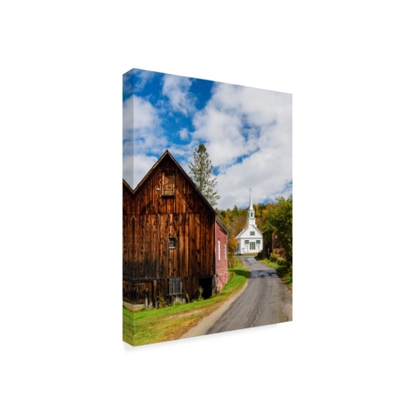 Michael Blanchette Photography 'Autumn Road Barn' Canvas Art,35x47